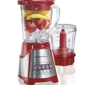 Hamilton Beach Blender with Stainless Steel Chopper, Red 58144